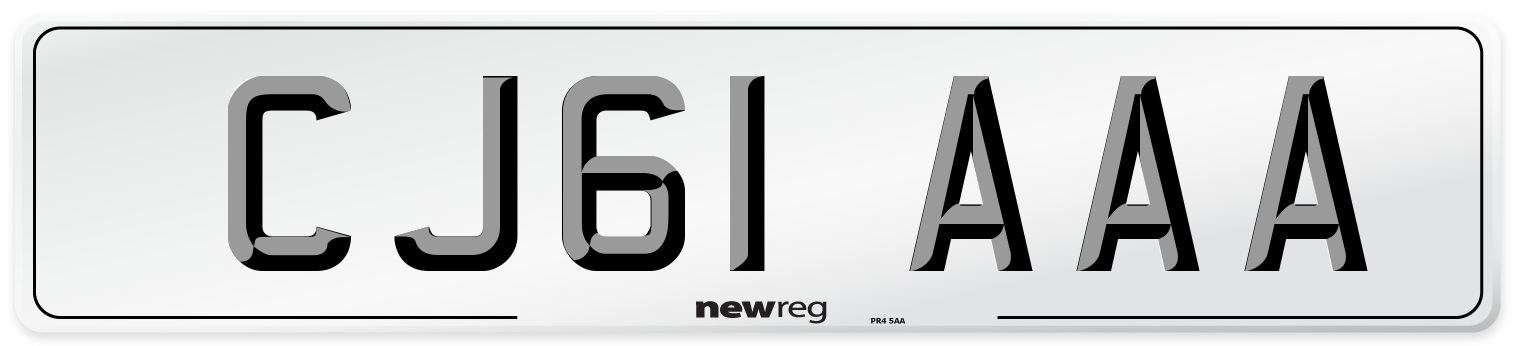 CJ61 AAA Number Plate from New Reg